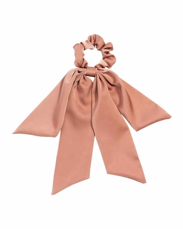 Playa Bow Satin Scrunchie Ponytail Holder