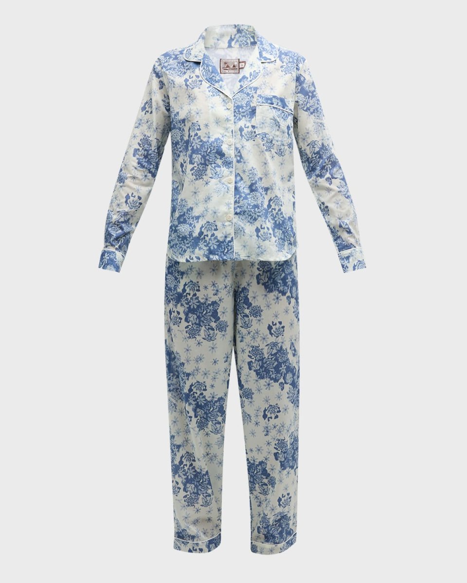 Floral-Print Cotton Pajama Set