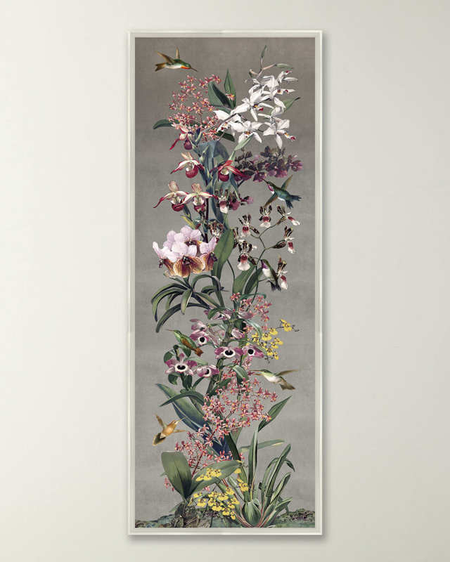 "Silver Orchid Panel I" Wall Art