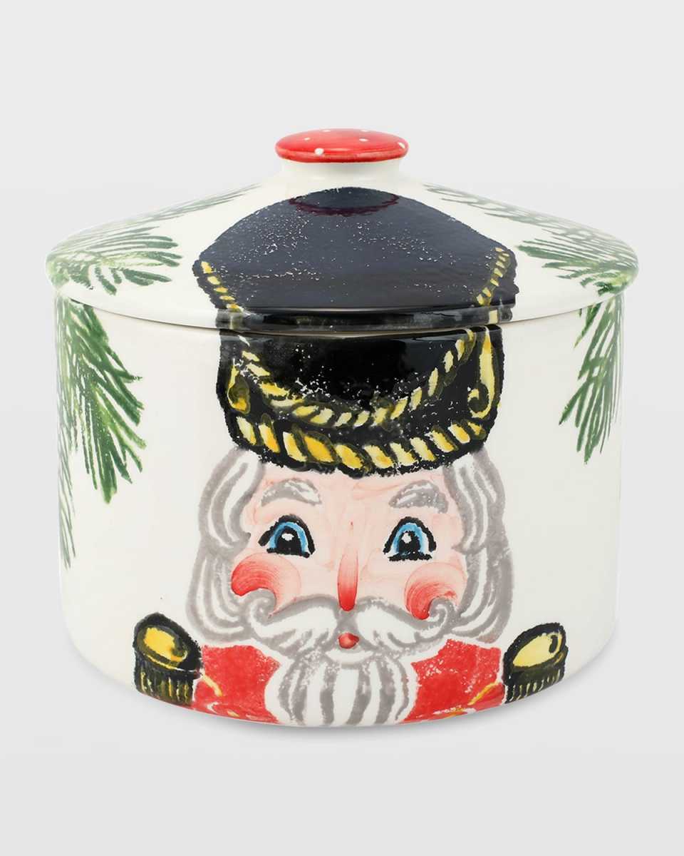 Nutcracker Christmas Biscotti Jar