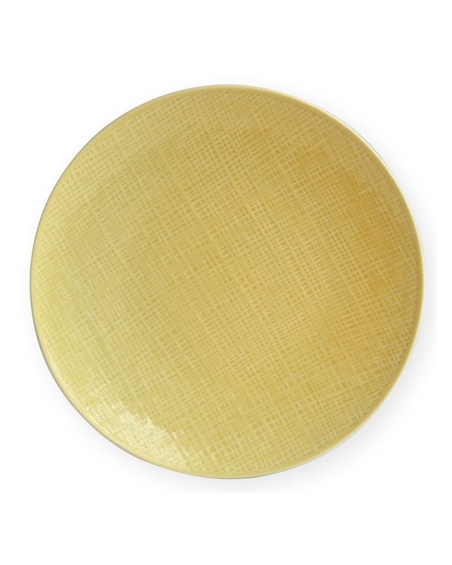 Organza Yellow Coupe Dinner Plate