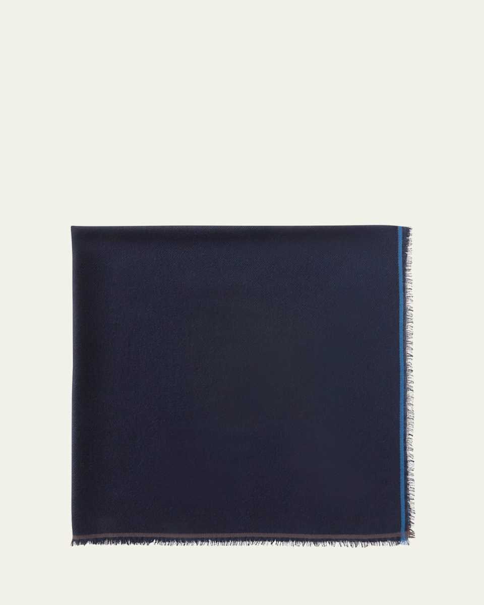 Cashmere Striped Trim Scarf