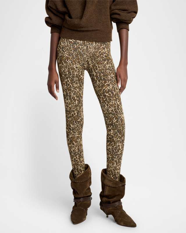 Joshua Leopard Knit Trousers