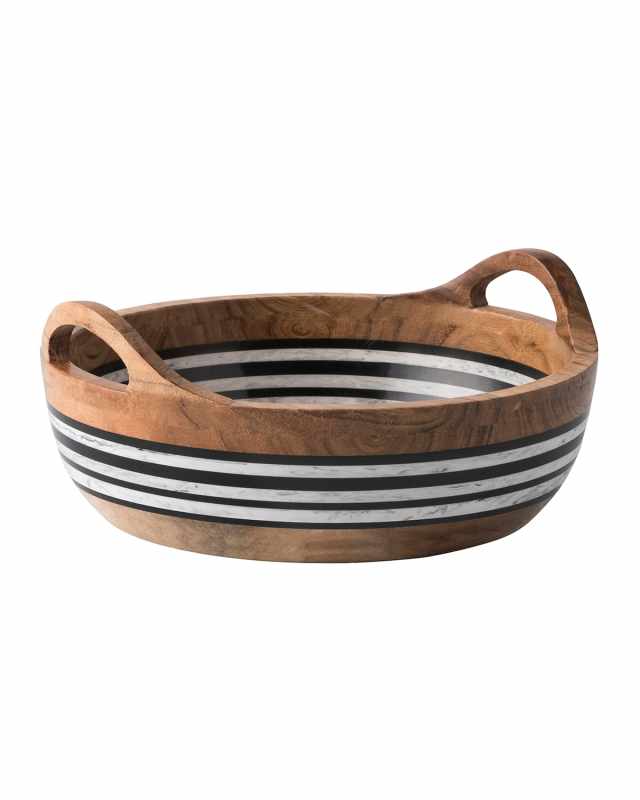 Stonewood Stripe 11" Round Handled Bowl