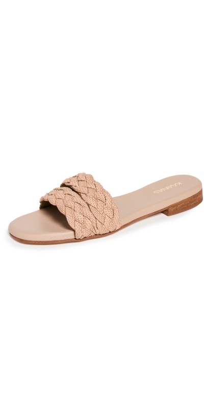 KAANAS Papagayo Double Braid Slides Camel
