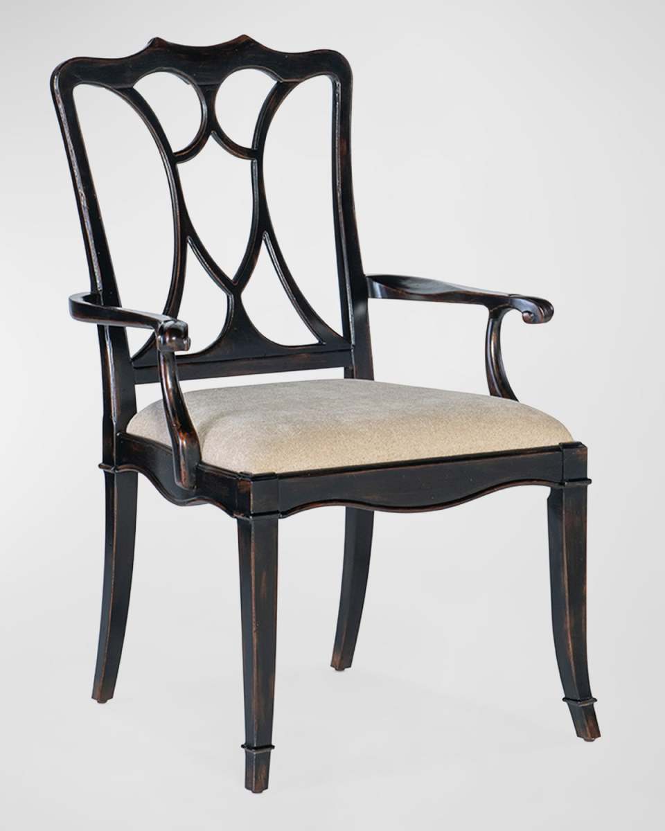 Charleston Upholstered Dining Arm Chairs, Set of 2