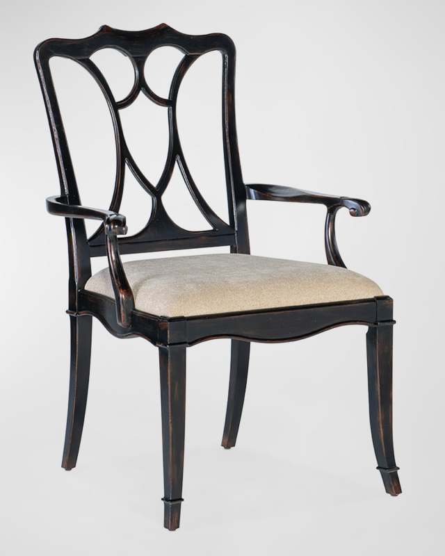 Charleston Upholstered Dining Arm Chairs, Set of 2