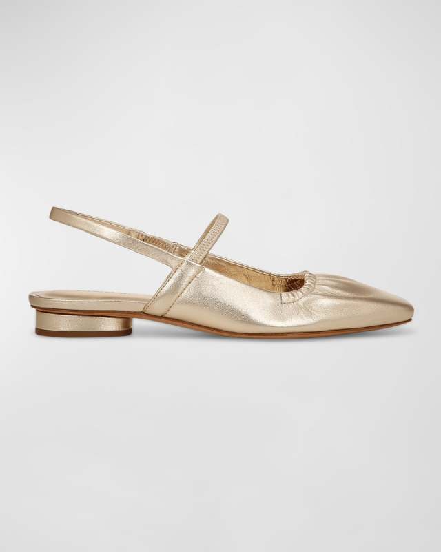 Venice Metallic Slingback Ballerina Flats