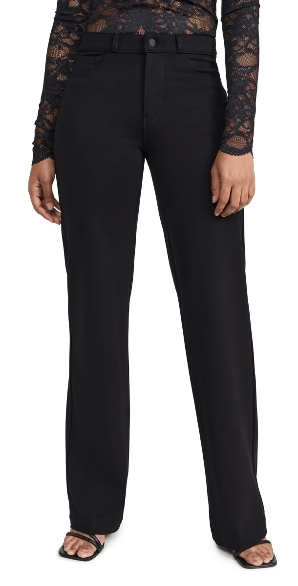 L'AGENCE Clayton Wide Leg Pants Black