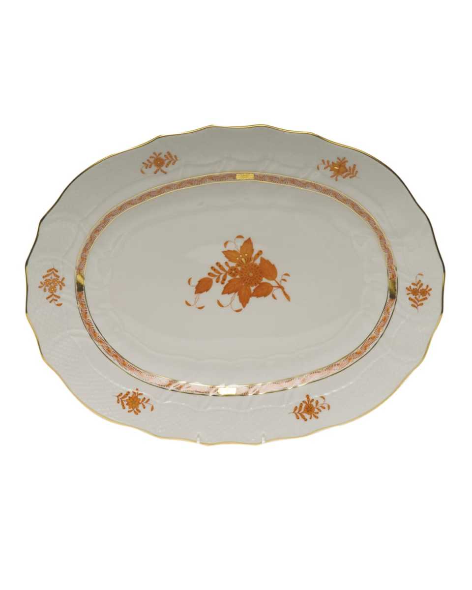 Chinese Bouquet Rust Platter