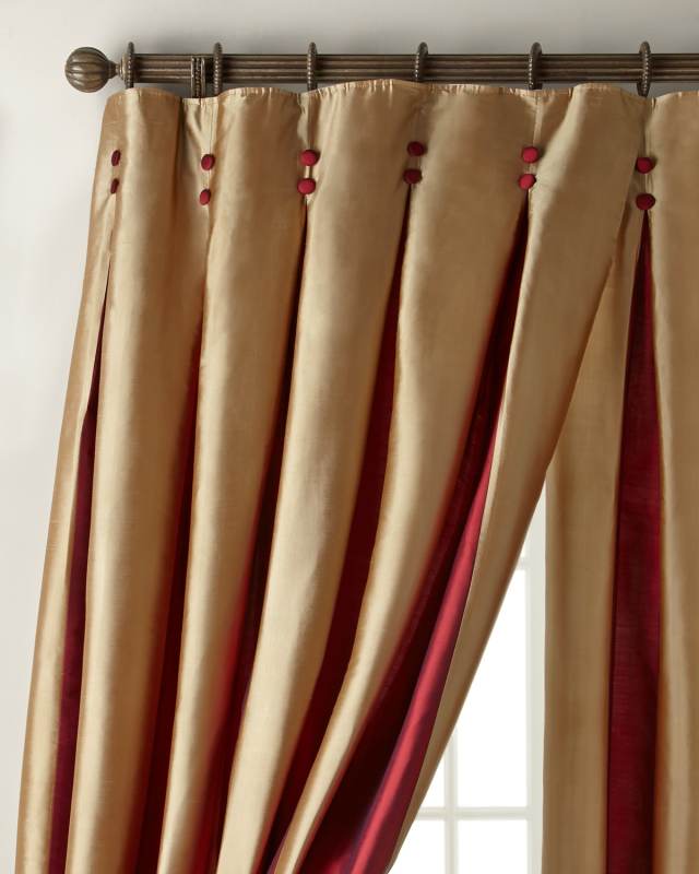 Each 96"L Inverted Pleat Curtain