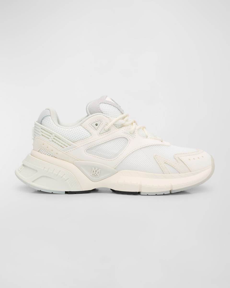 MA-1 Leather Mesh Trainer Sneakers