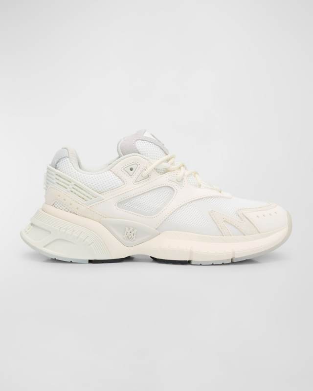 MA-1 Leather Mesh Trainer Sneakers