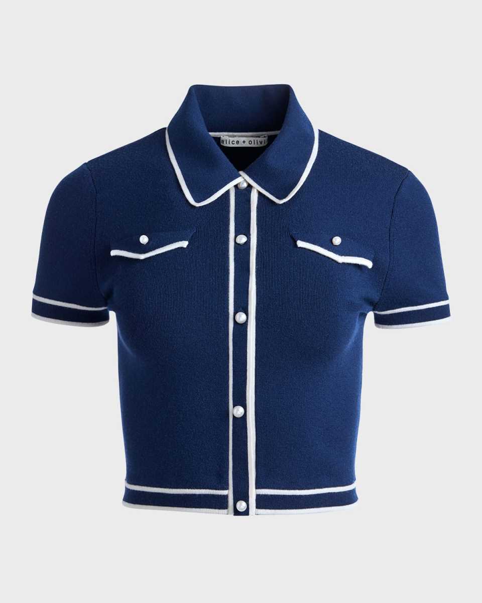 Marlena Button-Front Polo