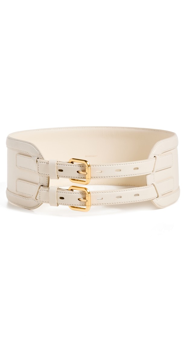 Zimmermann Leather Belt 90mm Macadamia