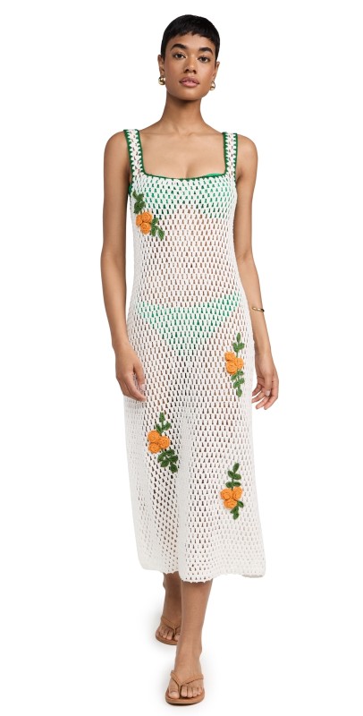 RHODE Alva Dress Marigold Crochet