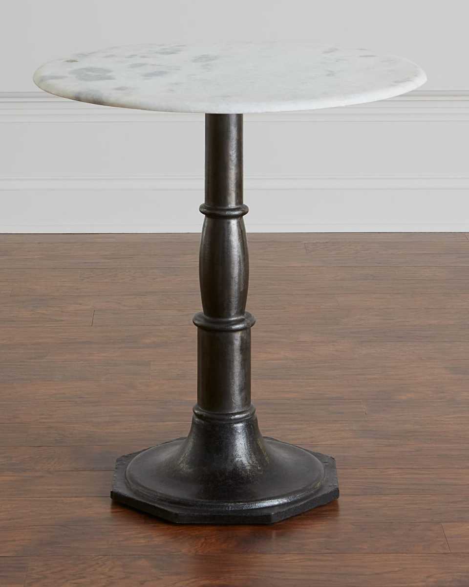 Zenda Marble-Top Side Table