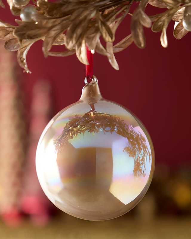 Pearl Glass Ball Christmas Ornament