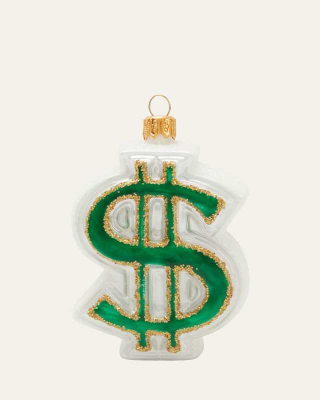 Dollar Sign Christmas Ornament