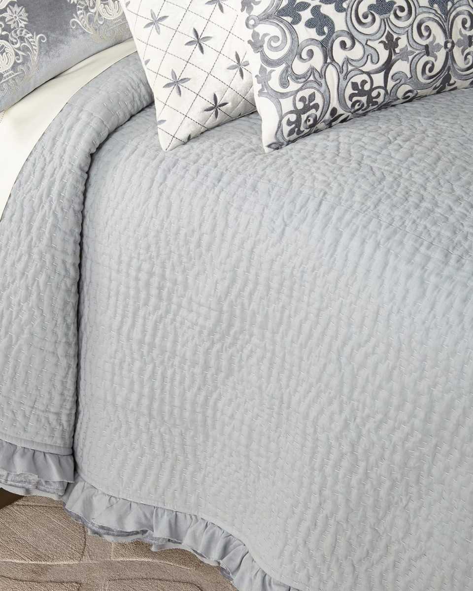 Darboux Pickstitch Linen Coverlet,