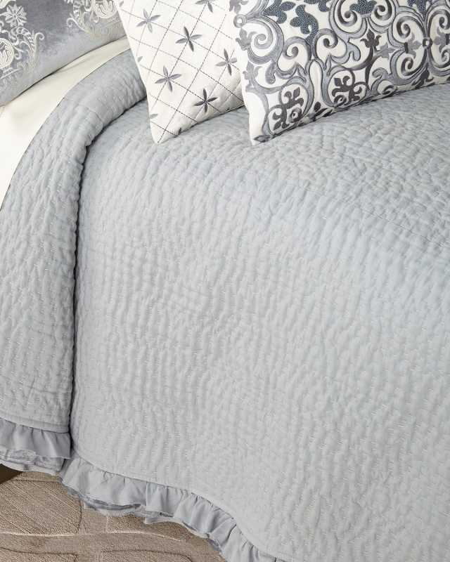 Darboux Pickstitch Linen Coverlet,