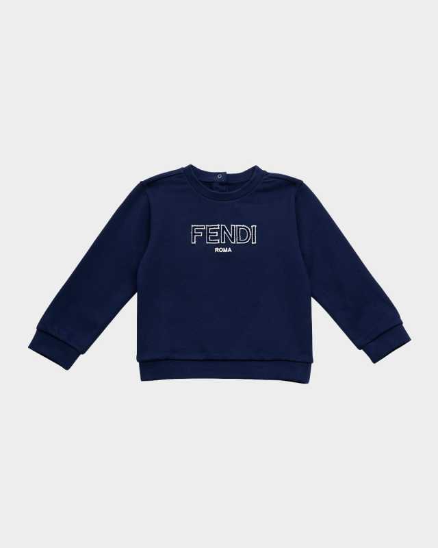 Kid's Fuzzy Logo-Print Sweatshirt, Size 6M-24