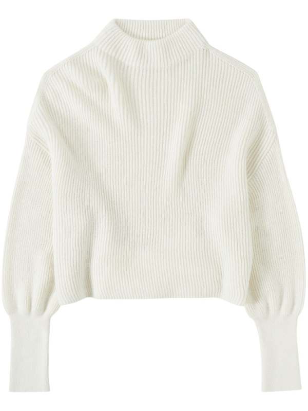 crew-neck ribbed jumper