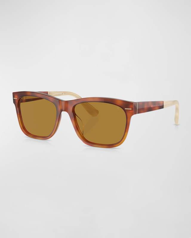 Two-Tone Acetate Square Sunglasses