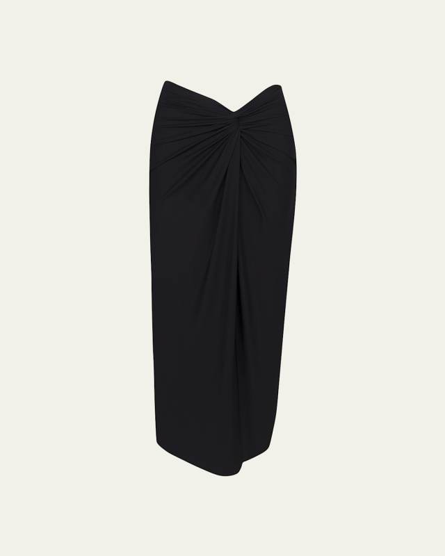 Karen Front Twist Midi Coverup Skirt