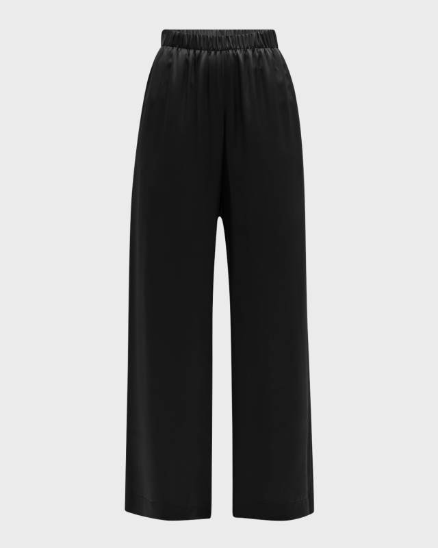 Brynn Wide-Leg Silk Pants