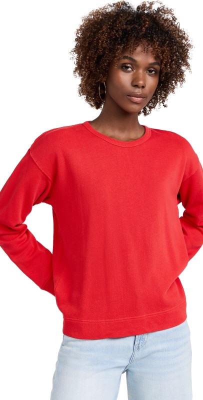 Alex Mill Frankie Sweatshirt In Vintage Cotton Cardinal