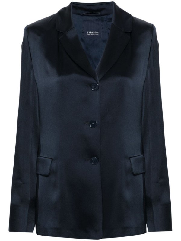 single-breasted satin blazer