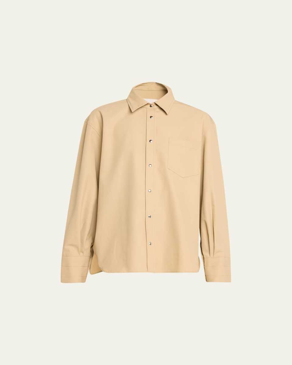 Snap Button Twill Shirt