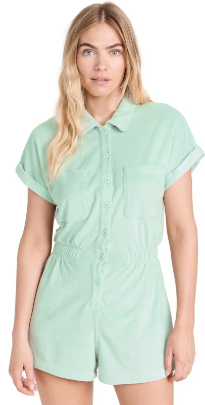 Z Supply Coyote Terry Romper Jadeite