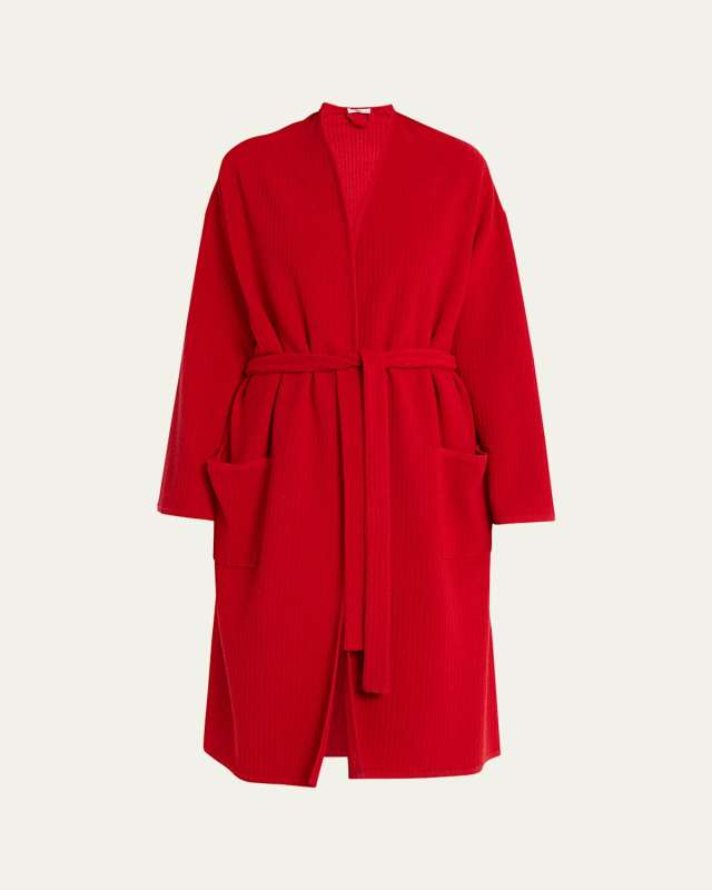 Ghali Belted Rib Towelling Robe