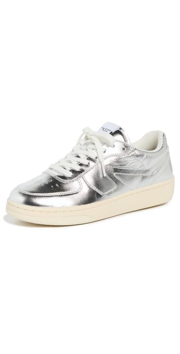 rag & bone Retro Court Sneakers Slvr