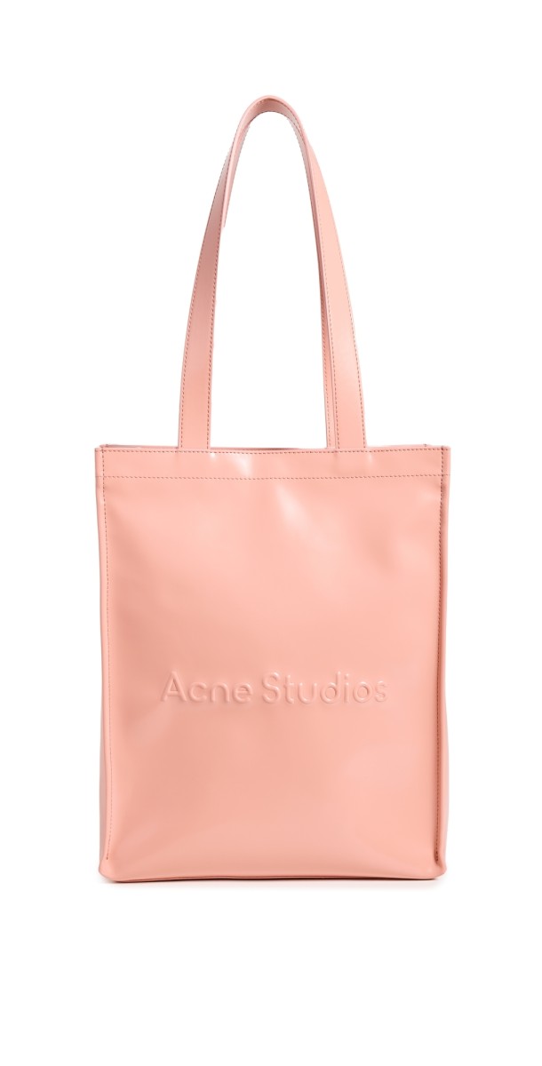 Acne Studios Logo Shopper Portrait Tote Salmon Pink