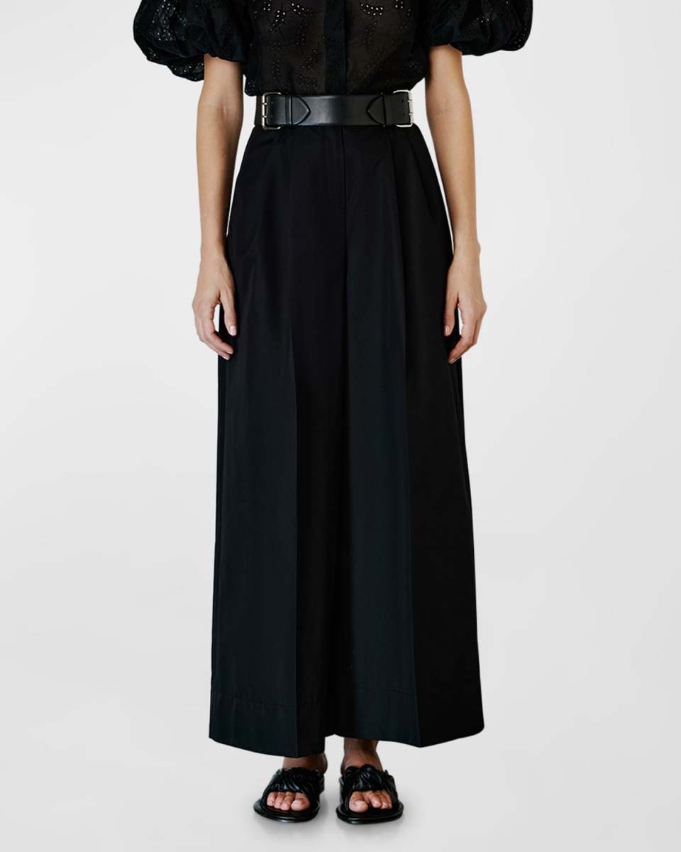 High-Rise Pleated Wide-Leg Pants