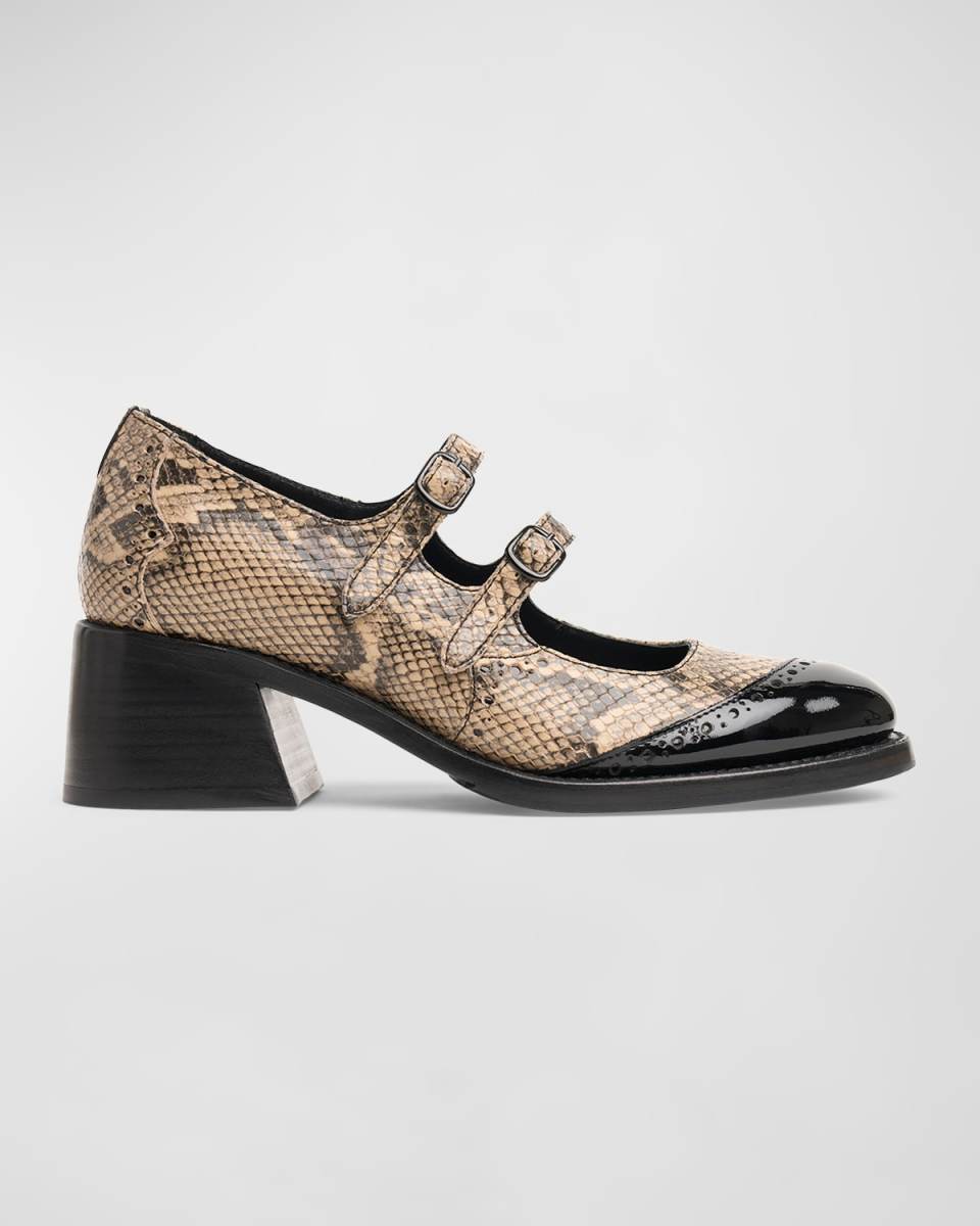 Miss Amlie Bicolor Patent Mary Jane Shoes