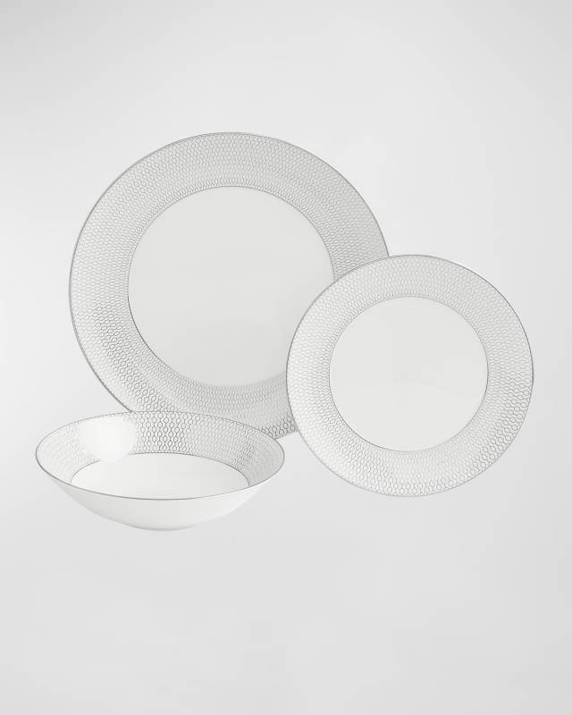12-Piece Gio Platinum Dinnerware Set