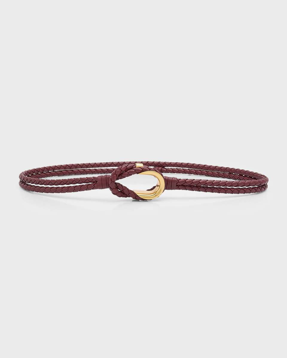 Braided Leather Waist Belt
