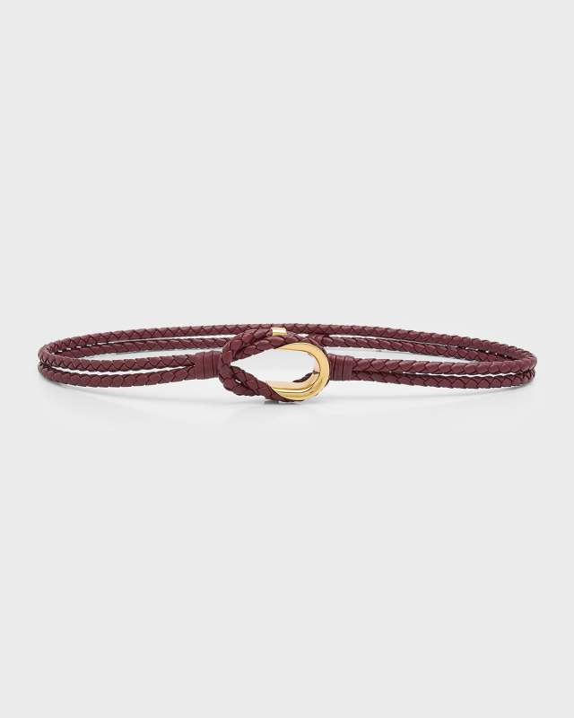 Braided Leather Waist Belt