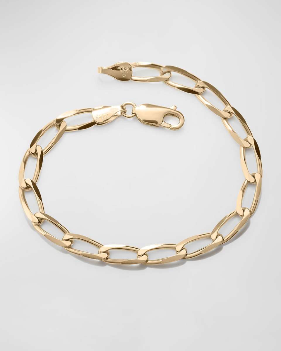 14K Yellow Gold Biography Chain-Link Bracelet