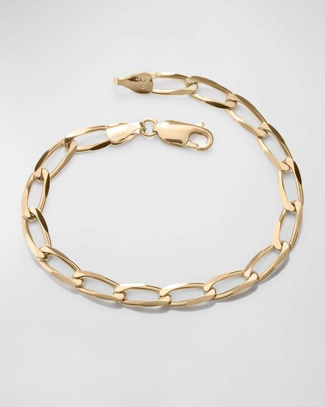 14K Yellow Gold Biography Chain-Link Bracelet