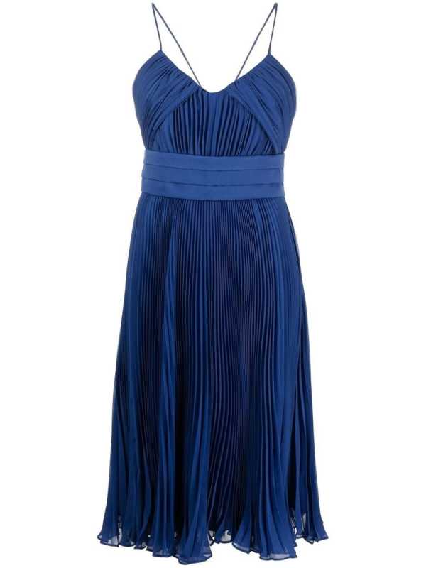 fully-draped midi dress