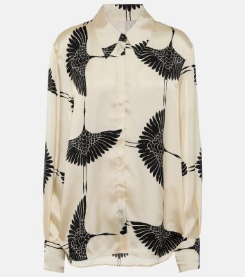 Khaite Minta printed twill shirt