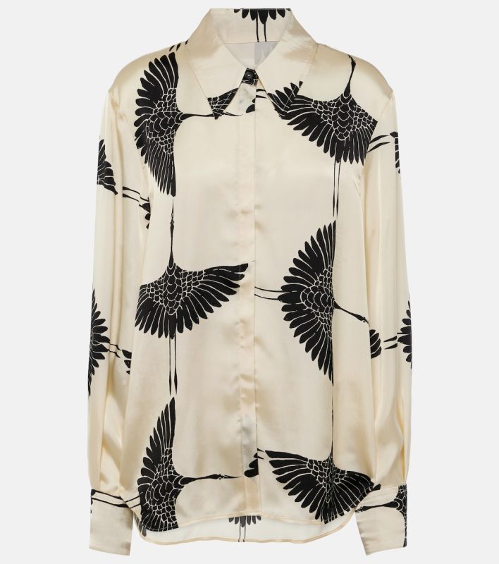 Khaite Minta printed twill shirt