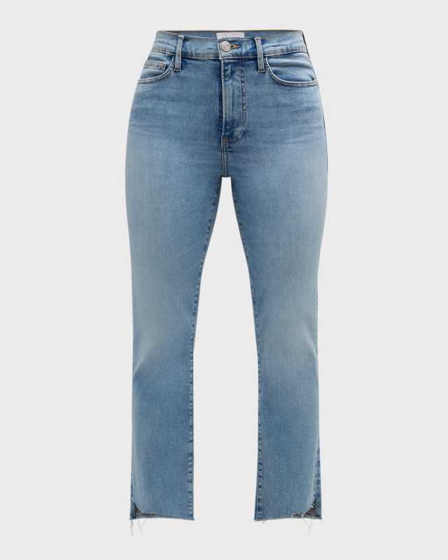Le High Straight Cascade Hem Jeans