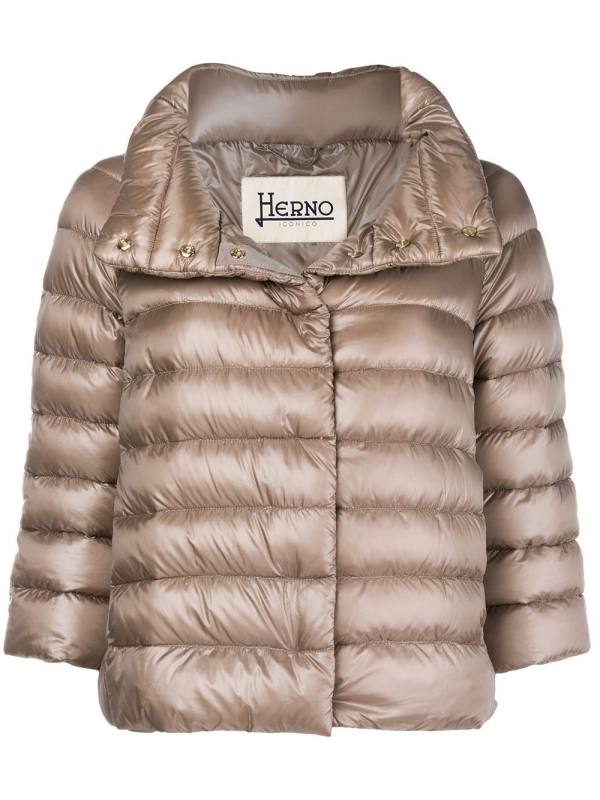 zipped padded jacket