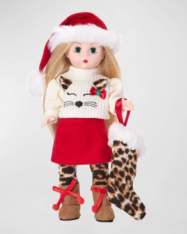 Girl's Wendy Santa Paws Holiday Doll, 8"T